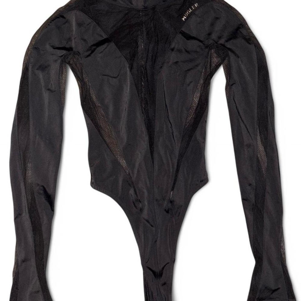 Mugler H&M Black Long Sleeve Bodysuit